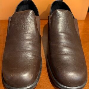 Women’s Brown Leather Slip-On Shoes